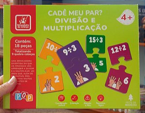 Cadê meu par - Divisão e multiplicação - Coleção POP - Brincadeira de criança