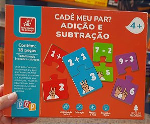 Cadê meu par? - Adição e subtração - Coleção POP - Brincadeira de criança