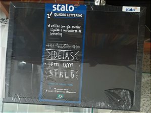 Quadro preto lettering - 30 x 40 - Stalo