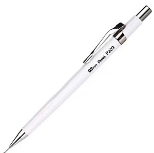 Lapiseira 0,9mm - branca - P 209-W - Pentel