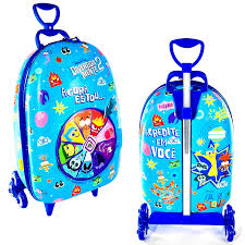 Mochila Divertidamente azul + roleta com rodinha - Diplomata