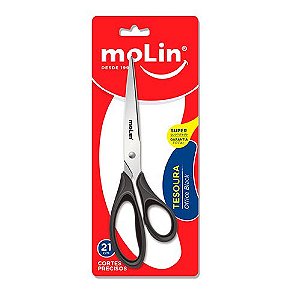 TESOURA OFFICE BLACK 21CM MOLIN
