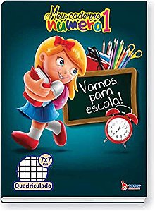 Caderno quadriculado (7x7mm) - 40 folhas - 248mm x 190mm - 70g/m2 - Tamoio
