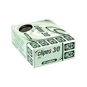 Clipes 3/0 - niquelados - 50 unidades - ACC
