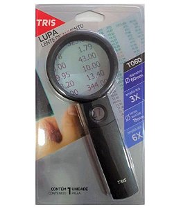 Lupa (Lente de aumento) - T060 - amplia até 3x - lente auxiliar de 15mm - TRIS