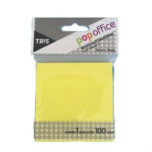 Notas autoadesivas T004 - amarelo - 101mmx76mm - 100 folhas - Pop Office - Tris