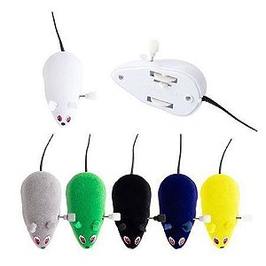 Ratinho de Corda para Gatos – Brinquedo com Movimento | Cores Sortidas