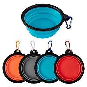 Pote Retrátil Dobrável para Cães e Gatos - Cores Sortidas
