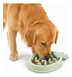 Comedouro Lento Formato Abacaxi para Cães e Gatos – Cores Sortidas