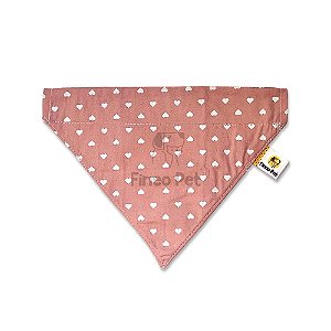 Bandana Poá de Corações