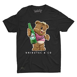 Camiseta Unibutec Jack Bear Piscando Preta