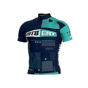 Camisa Ciclismo Ert Classic Manga Curta Mtb Azul Bike Speed