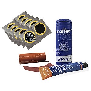 Kit Reparo Câmara Ar Bike + 10 Remendos Estrela Vipal