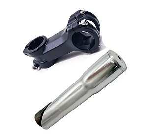 Mesa 80mm Suporte Guidao Bike Mtb 31.8mm + Adaptador 21.1mm