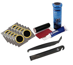 Kit Remendo Reparo Câmara Ar Bike + 10 Remendo Estrela Vipal