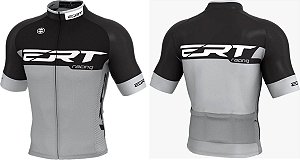 Camisa Ciclismo Ert Elite Racing Preto Cinza Bike Slim Fit