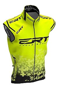 Colete Corta Vento Bike Ert Team Amarelo Novo Ciclismo MTB