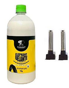 Selante Tubeless Elephant 1 L Pneu Bike + Kit De Válvulas