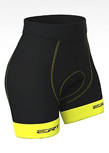 Bermuda Ciclismo Feminina Forro Gel Ert Amarela Bike MTB