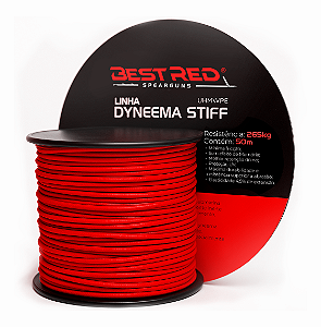 Linha Dyneema 1,8mm Stiff para Arpão Arbalete Pesca Sub - Best Red