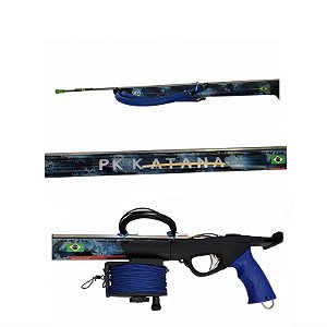 Arbalete PK Katana Personalizado Azul Dual 16mm