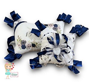 Almofada para sapato e anel de Debutante - 15 Anos