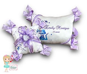 Almofada de Sapato e Anel de Debutante  -  15 anos  - tema galáxia