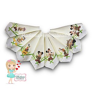 Guardanapo em Tecido - Temático a Turma do Mickey - Kit com 08 unidades  - 30 cm x 30 cm