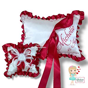 Kit de Almofada para Sapato e Almofada Anel debutante - 15 Anos