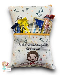 Almofada Páscoa com Bolso para chocolates
