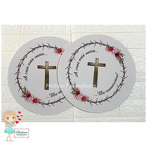 Capa para Sousplat - Tema Páscoa a Cruz