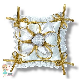 Almofada para anel de debutante ou alianças