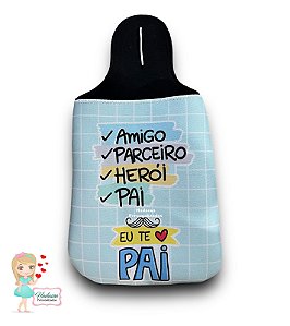 Lixeira Lixinho Para Carro Lixocar Neoprene - estampa Pai