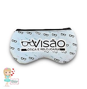 Porta Oculos em neoprenne - Com logomarca - 10 Unidades