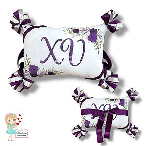 Almofada para sapato para debutante - xv