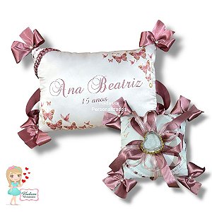 Almofada Para levar sapato e Anel de debutante -