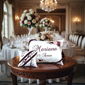 Almofada para levar Sapato e Anel de debutante