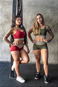 Short Fitness BORDO/BEGE
