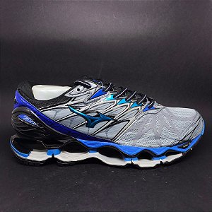 Tênis Mizuno Wave Prophecy 7 Cinza / Azul Escuro