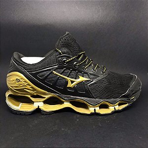 Tênis Mizuno Wave Prophecy 9 Preto / Dourado