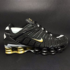 Tênis Nike Shox 12 Molas Preto / Dourado