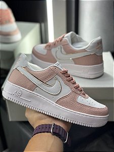 Nike Air Force 1 Branco/ Rosa