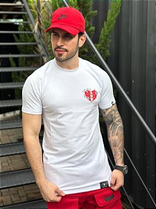 Camiseta Long Calmô Heart Branca