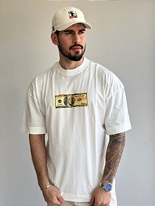 Camiseta Alltribe T-Shirt Over Make Money Off White