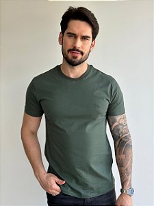 Camiseta Acostamento Casual Verde Nativo