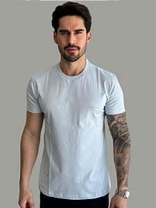 Camiseta Acostamento Casual Lisa Azul Maresia