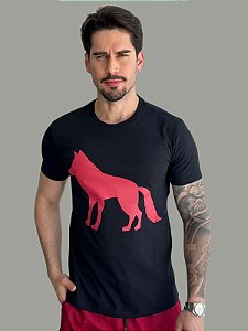 Camiseta Acostamento Red Wolf Preta