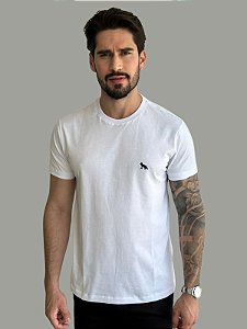 Camiseta Acostamento Casual Básica Branca