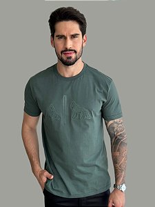 Camiseta Acostamento Casual High Relief Verde