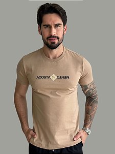 Camiseta Acostamento Casual Wolf 93  Bege Caqui